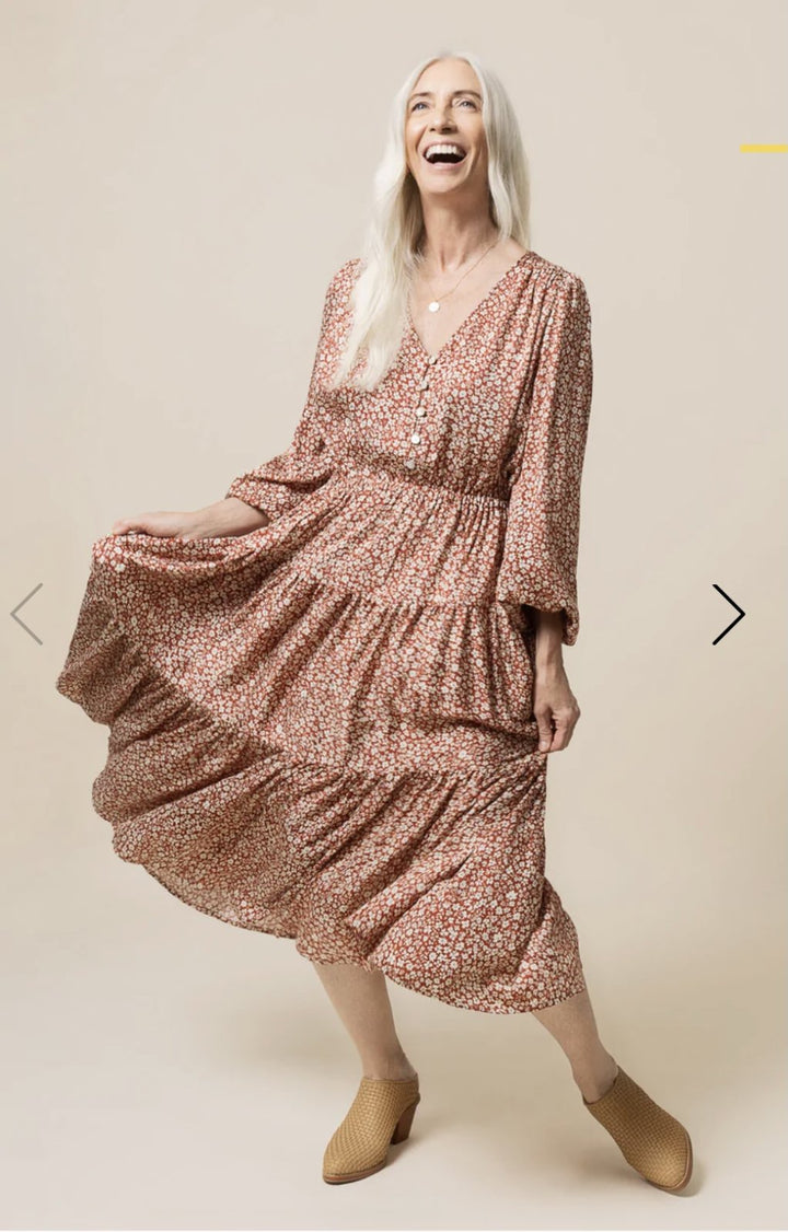 Closet Core Nicks Dress + Blouse sewing pattern – bohemian V-neck dress, tunic, and blouse with gathered shoulders and puffed sleeves