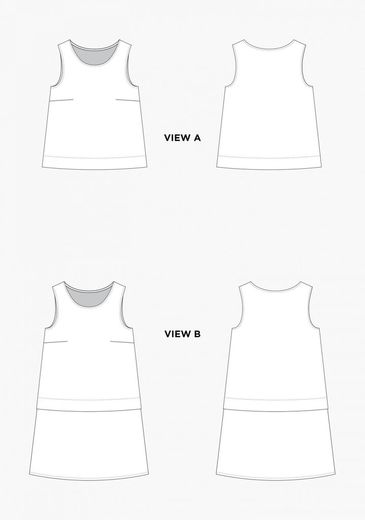Grainline Studio Willow Tank Dress sewing pattern – versatile tank and dress design for warm-weather wear
