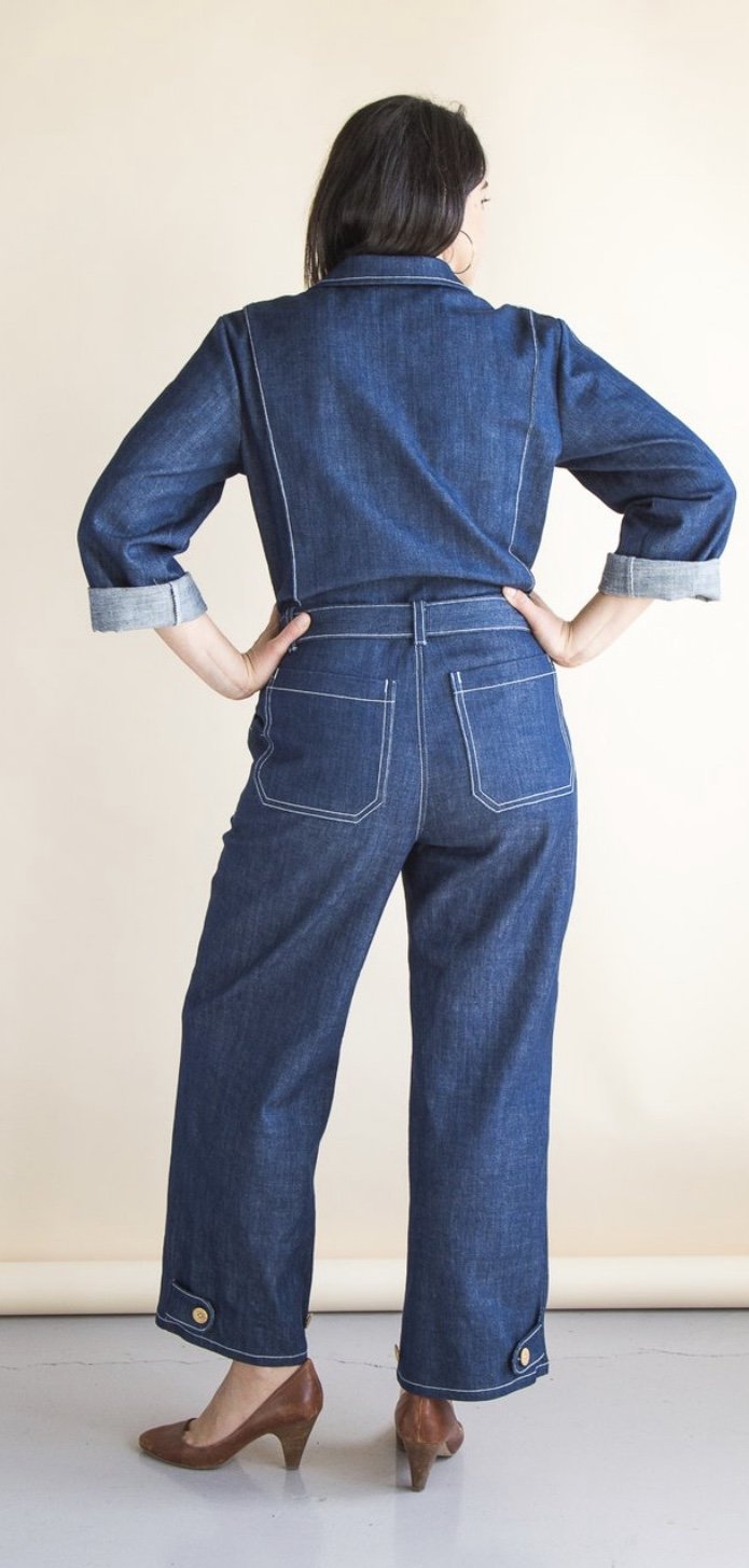 Closet Core Blanca Flight Suit sewing pattern – customizable boiler suit with sleeve, leg, and pocket variations