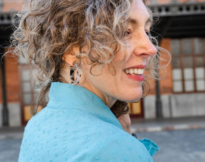 Liesl + Co Fitzroy Blouse sewing pattern with shawl collar and sleeve variations