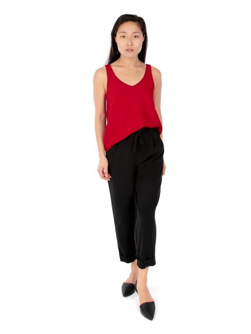 Jalie Michelle Tanks and Dress Pattern – rounded V-neck tank and above-knee skirt sewing pattern