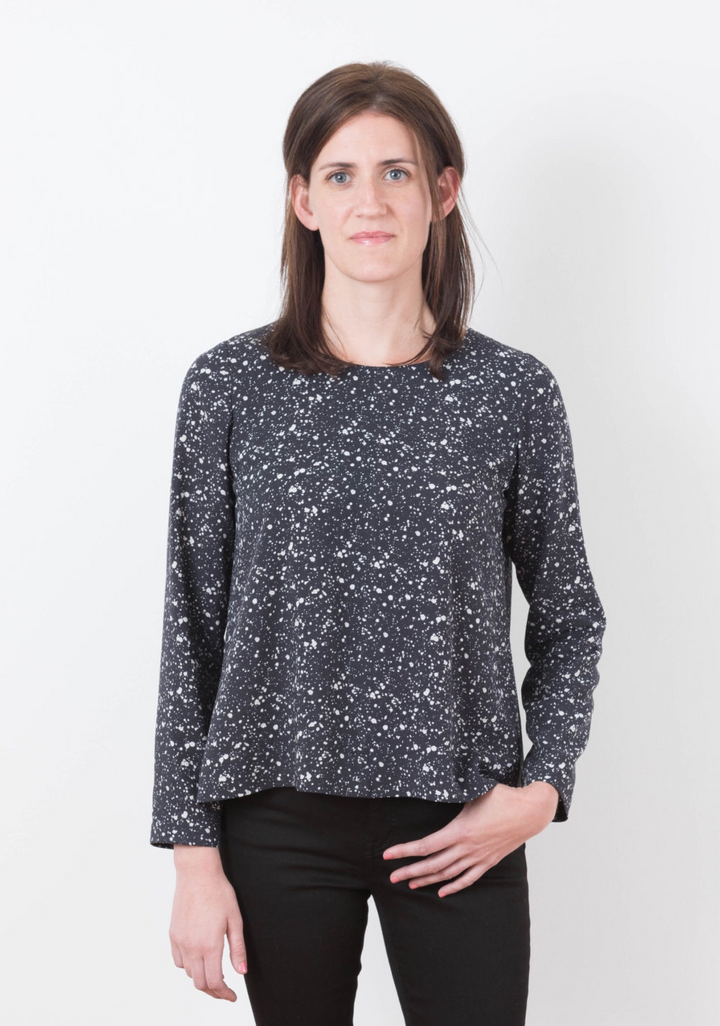 Grainline Studio Hadley Top sewing pattern – drapey semi-formal top with jewel or V-neck options