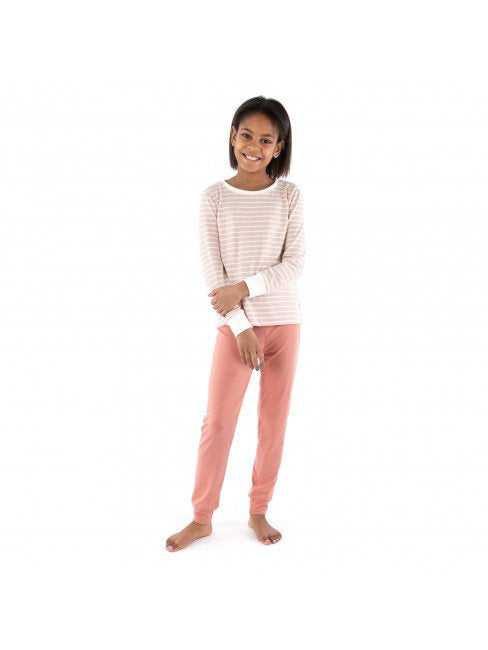 Jalie Jeanne PJ’s two-piece knit pajama set with long-sleeve top and high-waist pants
