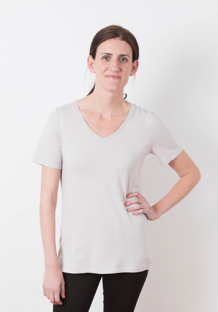 Grainline Studio Lark Tee sewing pattern – slim-fit t-shirt with interchangeable sleeves and necklines