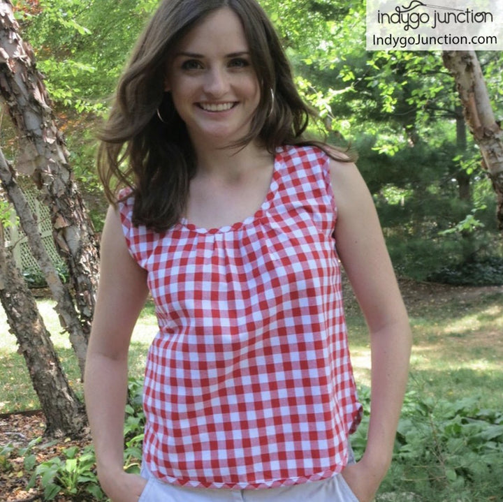 Indygo Junction Everyday Tank with mini-pleats and curved hem in two lengths