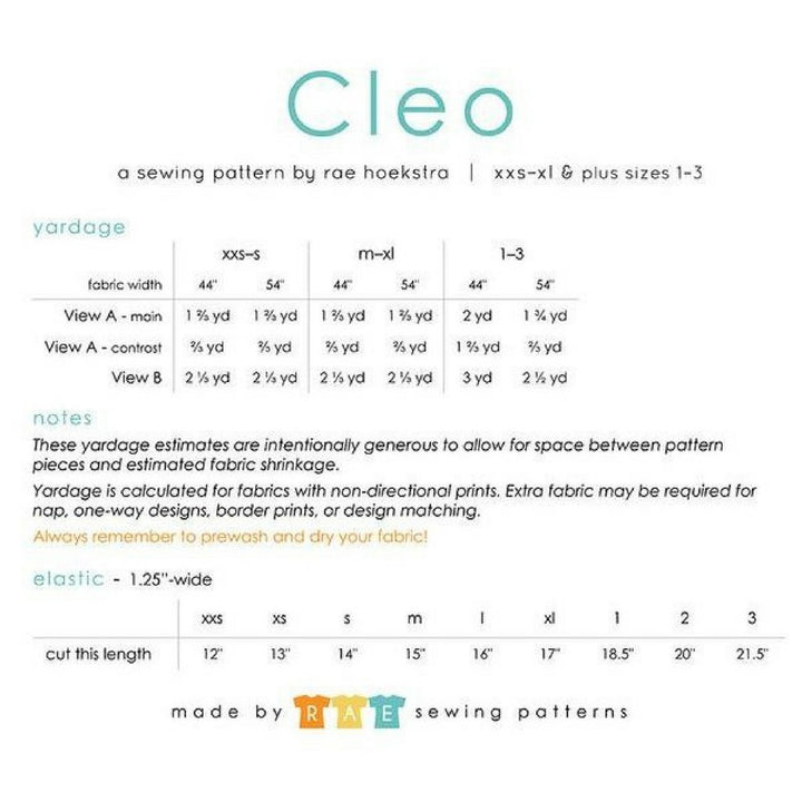 Made by Rae Cleo Skirt Pattern – flat-front gathered skirt with elastic back in versatile fabrics