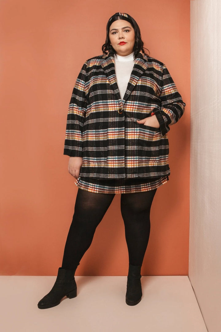 Friday Pattern Co. - The Heather Blazer sewing pattern for oversized unstructured blazer with lining and inclusive sizing XS–7X