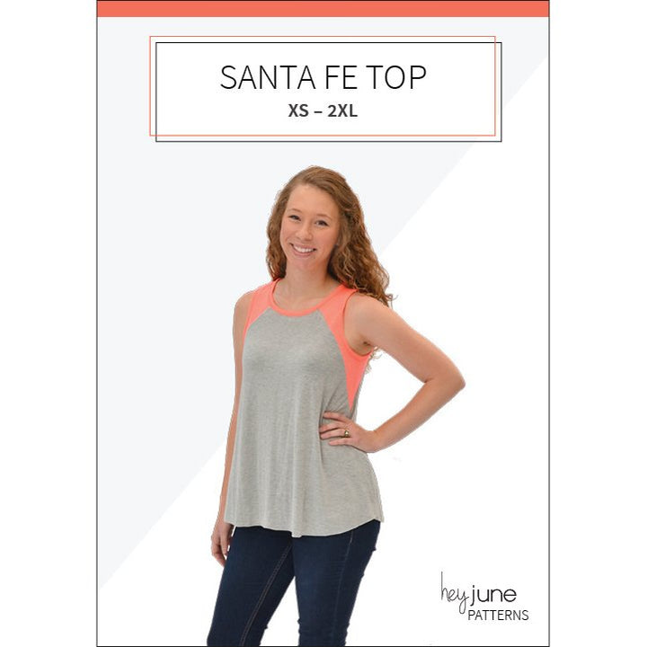 Hey June Santa Fe Top sewing pattern – versatile tank or dolman sleeve top with multiple styling options