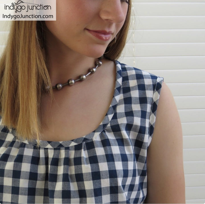 Indygo Junction Everyday Tank with mini-pleats and curved hem in two lengths