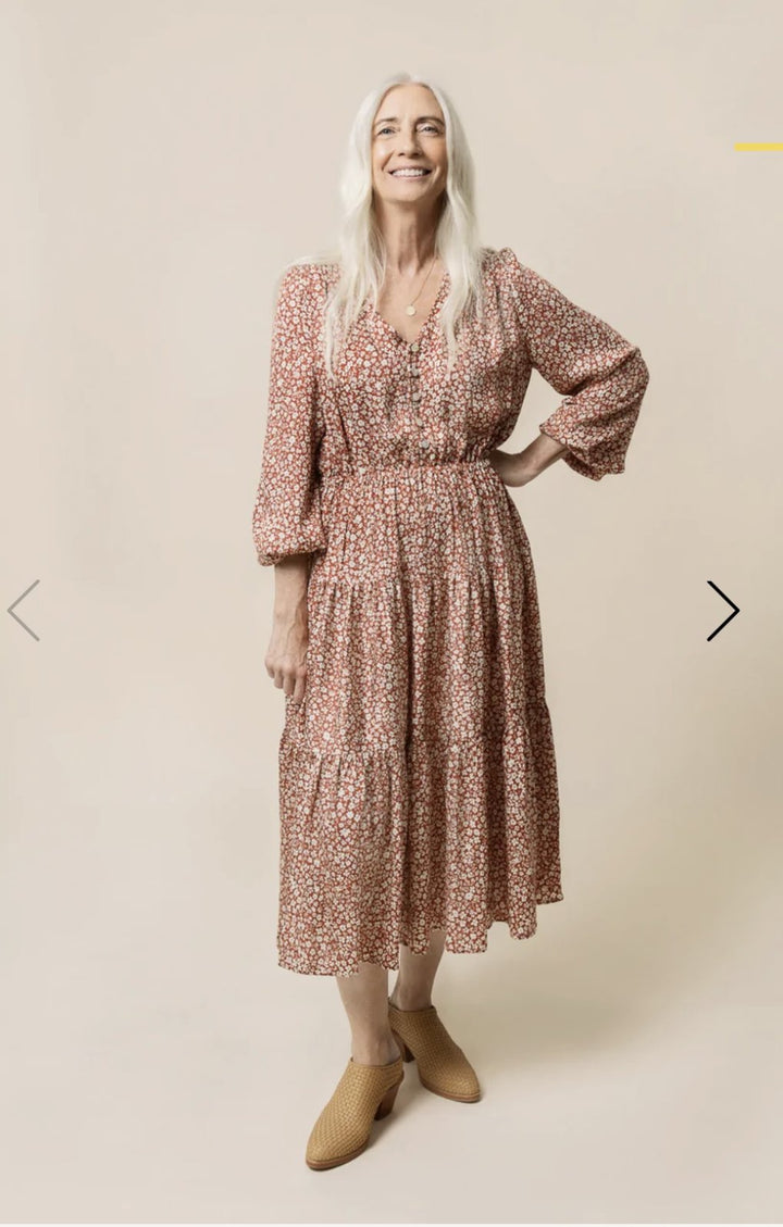 Closet Core Nicks Dress + Blouse sewing pattern – bohemian V-neck dress, tunic, and blouse with gathered shoulders and puffed sleeves