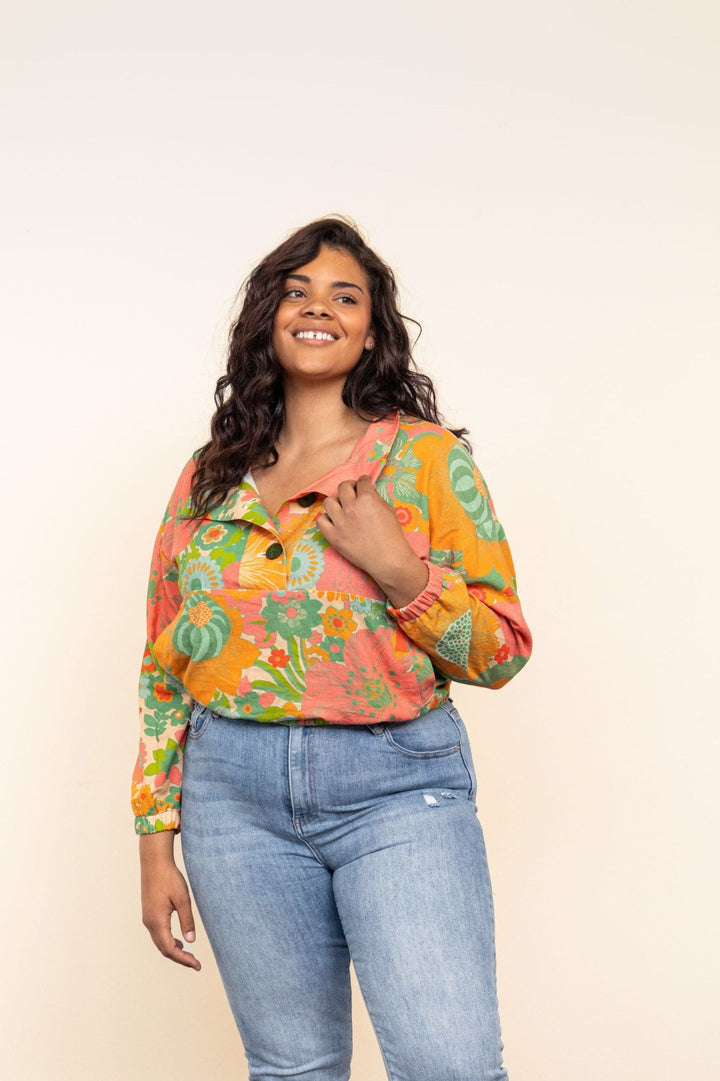 Friday Pattern Co. Pogonip Pullover sewing pattern – unlined jacket with welt pockets and packable option for outdoor adventures