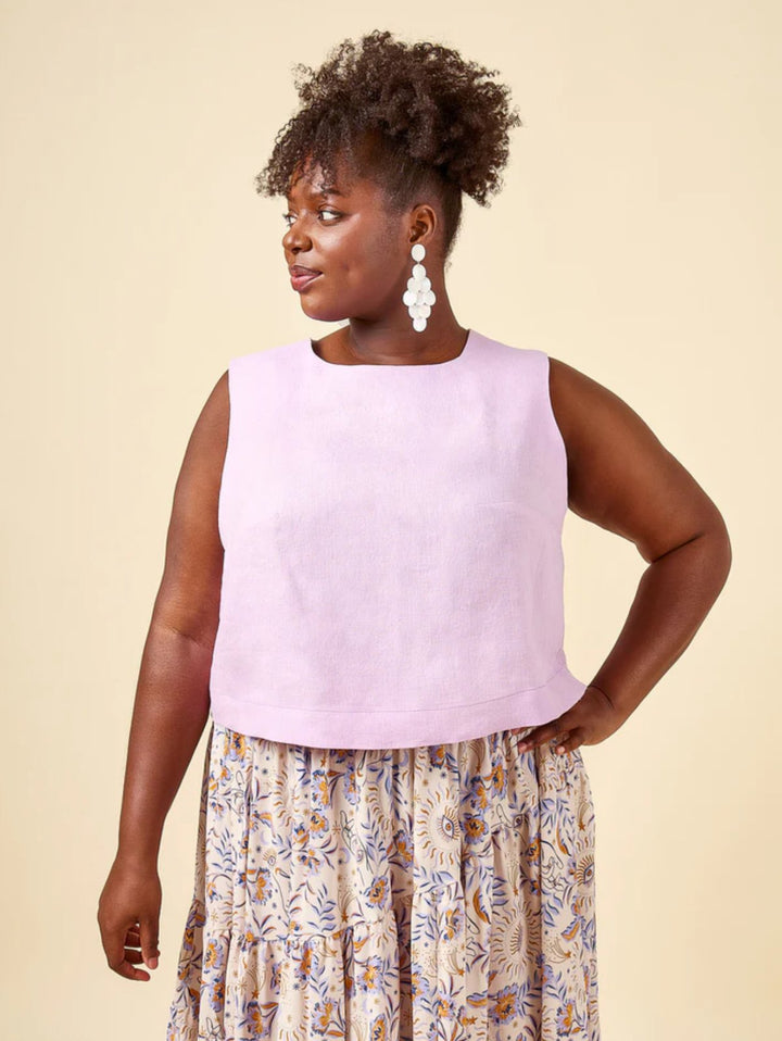 Closet Core Azure sewing pattern – versatile dress, skirt, and sleeveless top with tiered gathered design