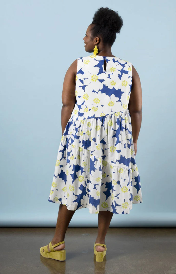 Closet Core Azure sewing pattern – versatile dress, skirt, and sleeveless top with tiered gathered design