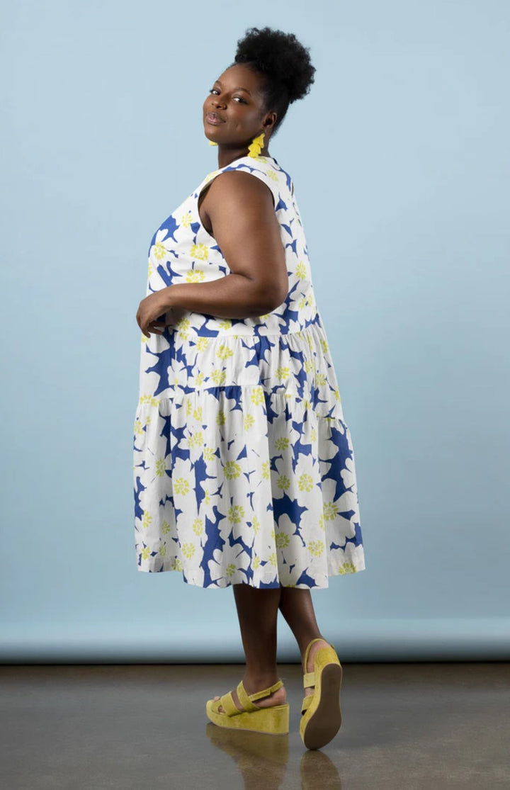 Closet Core Azure sewing pattern – versatile dress, skirt, and sleeveless top with tiered gathered design