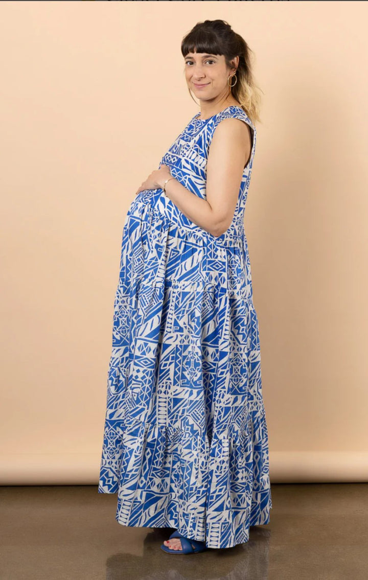 Closet Core Azure sewing pattern – versatile dress, skirt, and sleeveless top with tiered gathered design