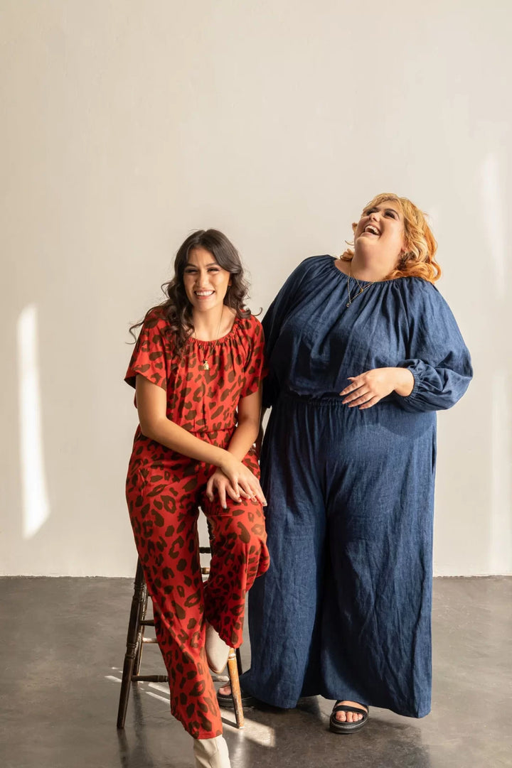 Create the perfect comfortable yet stylish Avenir Jumpsuit with Friday Pattern Co.'s easy sewing pattern. Features billowy sleeves, wide legs & elastic waist in sizes XS-7X for linen, cotton & rayon.