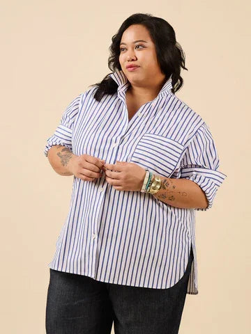 Closet Core Jenna Shirt and Shirtdress sewing pattern – oversized women’s button-up shirt with multiple style options