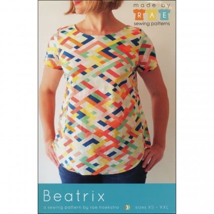 Made by Rae Beatrix button-back pullover top with customizable front bodice in lightweight cotton fabric