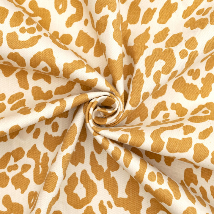 Twill - Print - Heavyweight - Golden Taupe Leopard