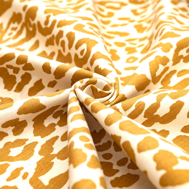 Twill - Print - Heavyweight - Golden Taupe Leopard
