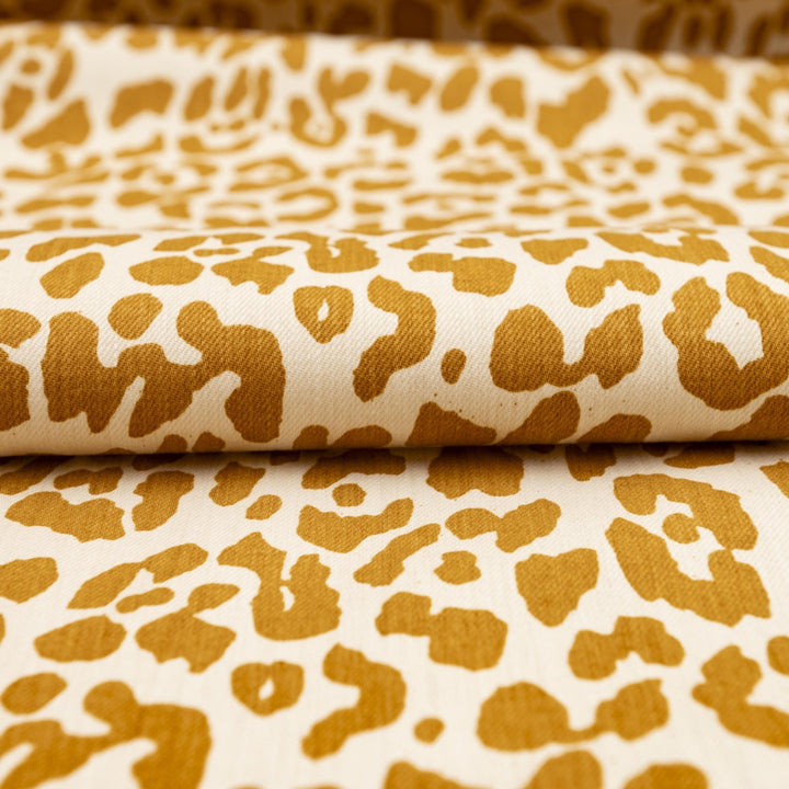 Twill - Print - Heavyweight - Golden Taupe Leopard