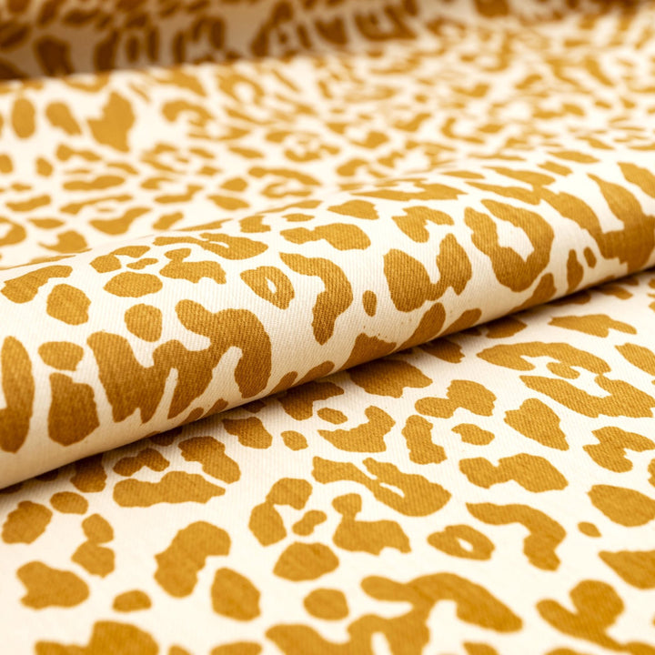 Twill - Print - Heavyweight - Golden Taupe Leopard