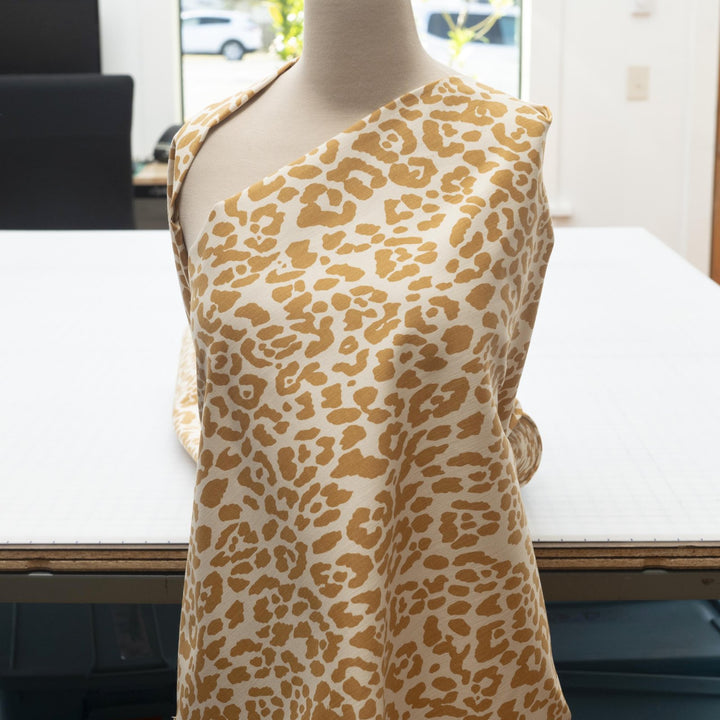 Twill - Print - Heavyweight - Golden Taupe Leopard