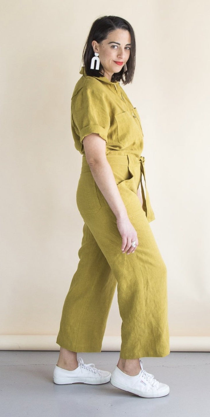 Closet Core Blanca Flight Suit sewing pattern – customizable boiler suit with sleeve, leg, and pocket variations