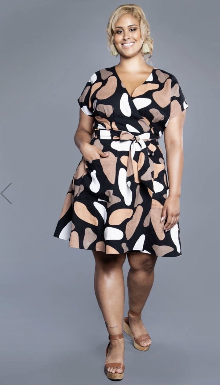 Closet Core Elodie Wrap Dress sewing pattern – romantic women’s wrap dress with sleeve and skirt variations