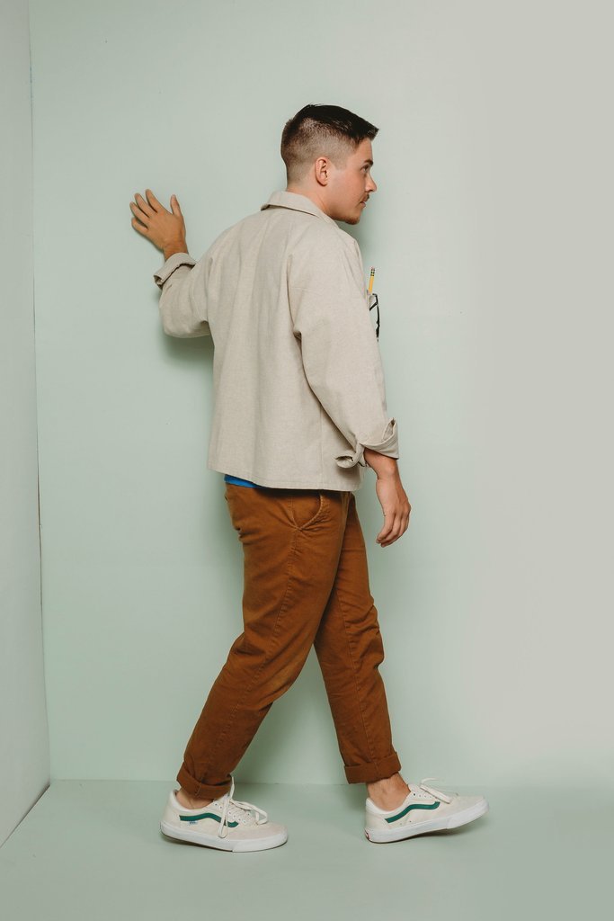 Friday Pattern Co. Ilford Jacket sewing pattern with drop shoulders, placketed or boxy sleeves, multiple pocket options, two lengths, sizes XS–4X