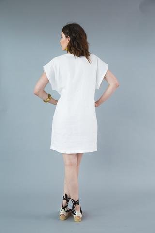 Closet Core Charlie Caftan sewing pattern – flowy summer dress with V-neckline, kimono sleeves, and multiple design variations