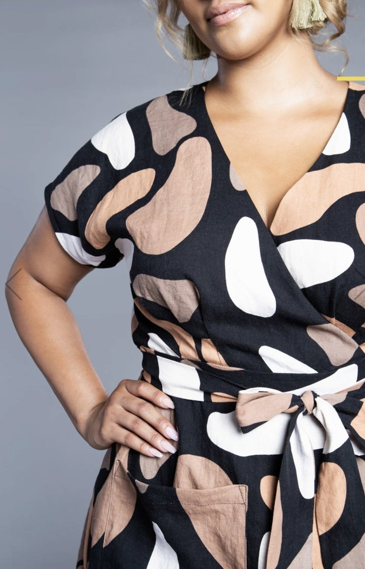 Closet Core Elodie Wrap Dress sewing pattern – romantic women’s wrap dress with sleeve and skirt variations