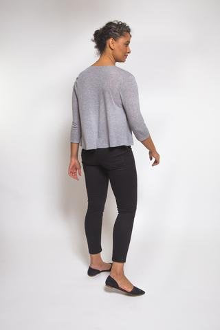 Closet Core Ebony Tee & Knit Dress sewing pattern – versatile drapey top and dress design with multiple neckline and sleeve options