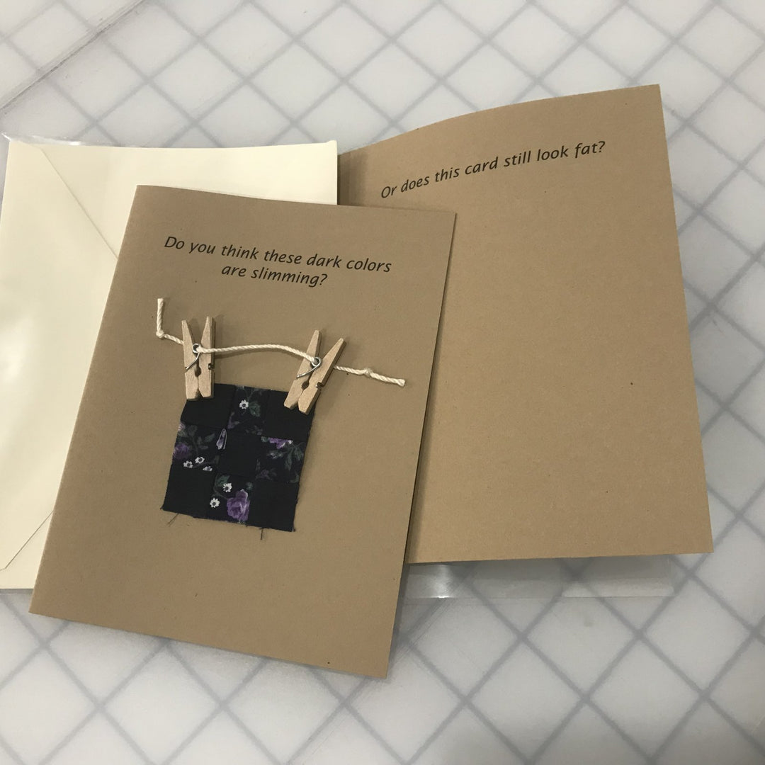 Note Card - Do you think these dark colors are slimming?
