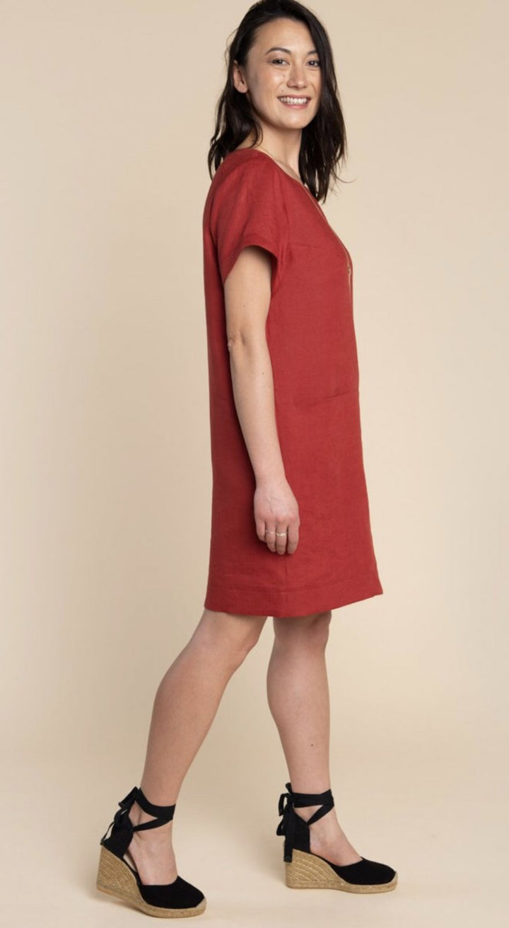 Closet Core Cielo Top & Dress sewing pattern – versatile boxy tee and shift dress with multiple sleeve and pocket options