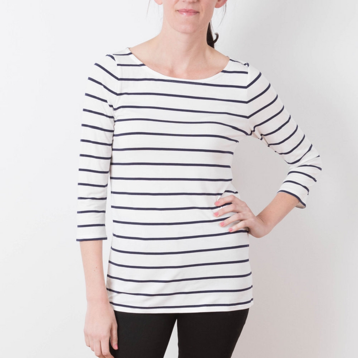 Grainline Studio Lark Tee sewing pattern – slim-fit t-shirt with interchangeable sleeves and necklines