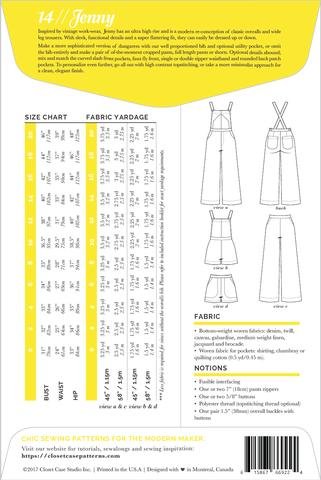 Closet Core Jenny Overalls & Trousers sewing pattern – wide leg pants and versatile dungarees with modern vintage style
