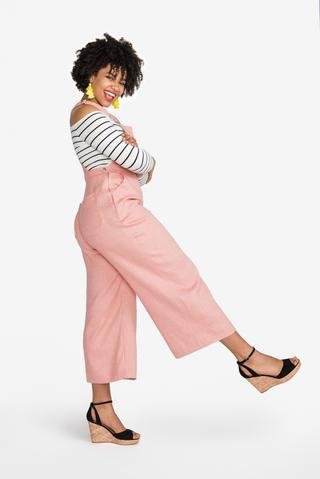 Closet Core Jenny Overalls & Trousers sewing pattern – wide leg pants and versatile dungarees with modern vintage style