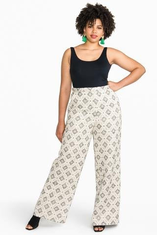 Closet Core Jenny Overalls & Trousers sewing pattern – wide leg pants and versatile dungarees with modern vintage style