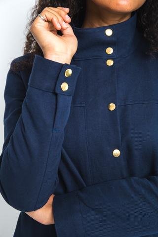 Closet Core Kelly Anorak Jacket sewing pattern – modern lightweight coat with hood, pockets, and drawstring waist