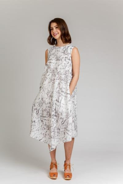 Megan Nielsen Floreat Dress & Top showing asymmetrical dress and blouse options with multiple sleeve and hem lengths