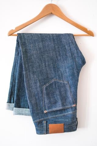 Closet Core Morgan Boyfriend Jeans sewing pattern – slim boyfriend denim with mid-rise fit and button fly
