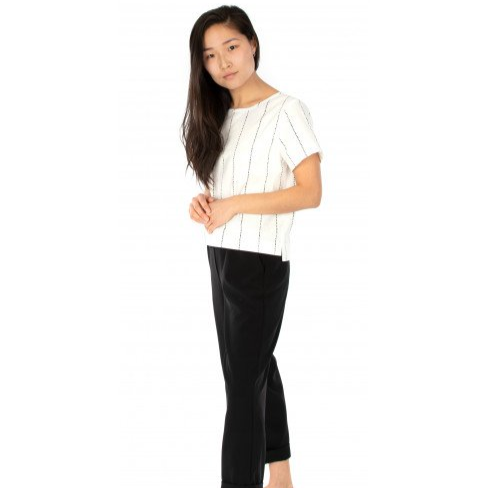 Jalie Gisele Round Neck Blouse Pattern – semi-fitted top with optional keyhole back and side slits