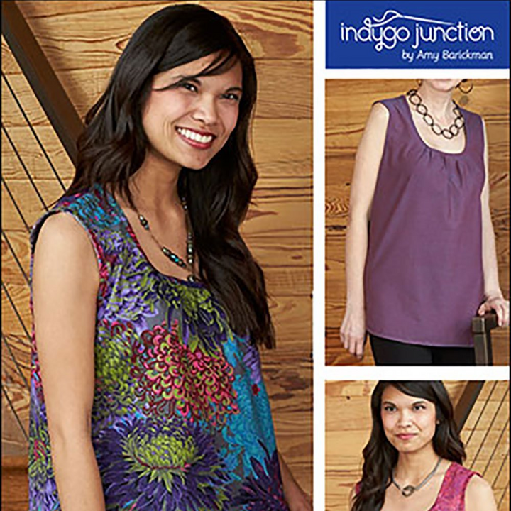 Indygo Junction Everyday Tank with mini-pleats and curved hem in two lengths