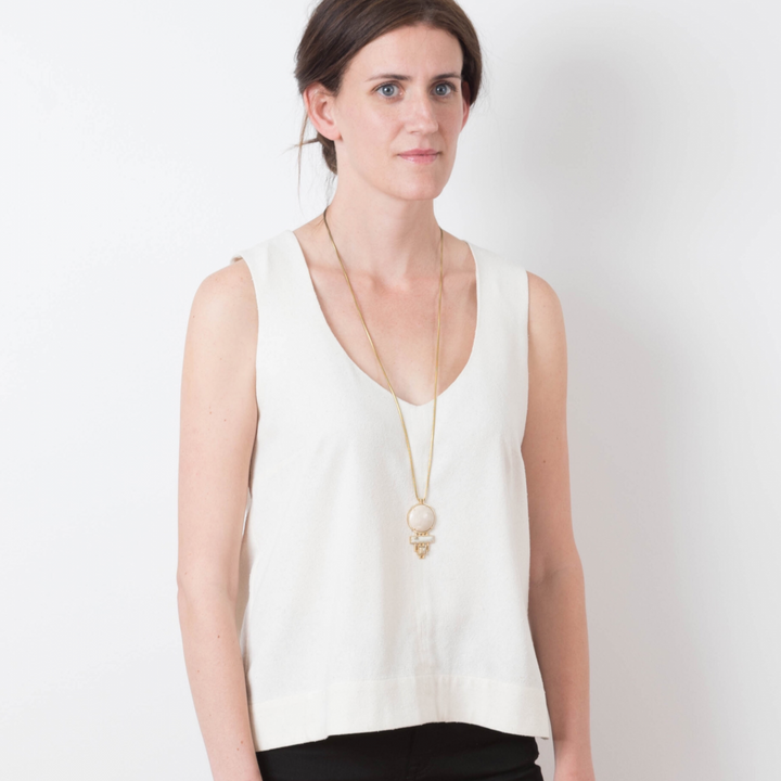 Grainline Studio Hadley Top sewing pattern – drapey semi-formal top with jewel or V-neck options