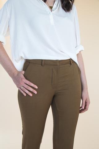 Closet Core Sasha Trousers sewing pattern – slim tapered women’s pants with tailored details and modern fit