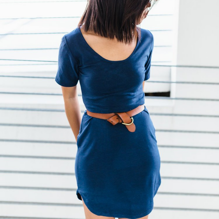 Friday Pattern Co. Sunny Dress or Top with reversible design, cap or tee sleeves, and scalloped or straight hem