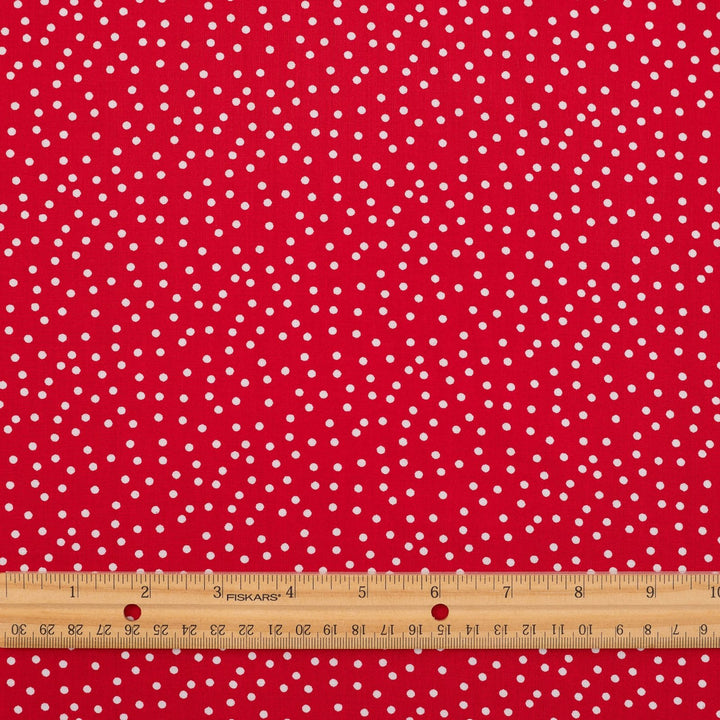Rayon Challis - "Red & White Polka Dots"