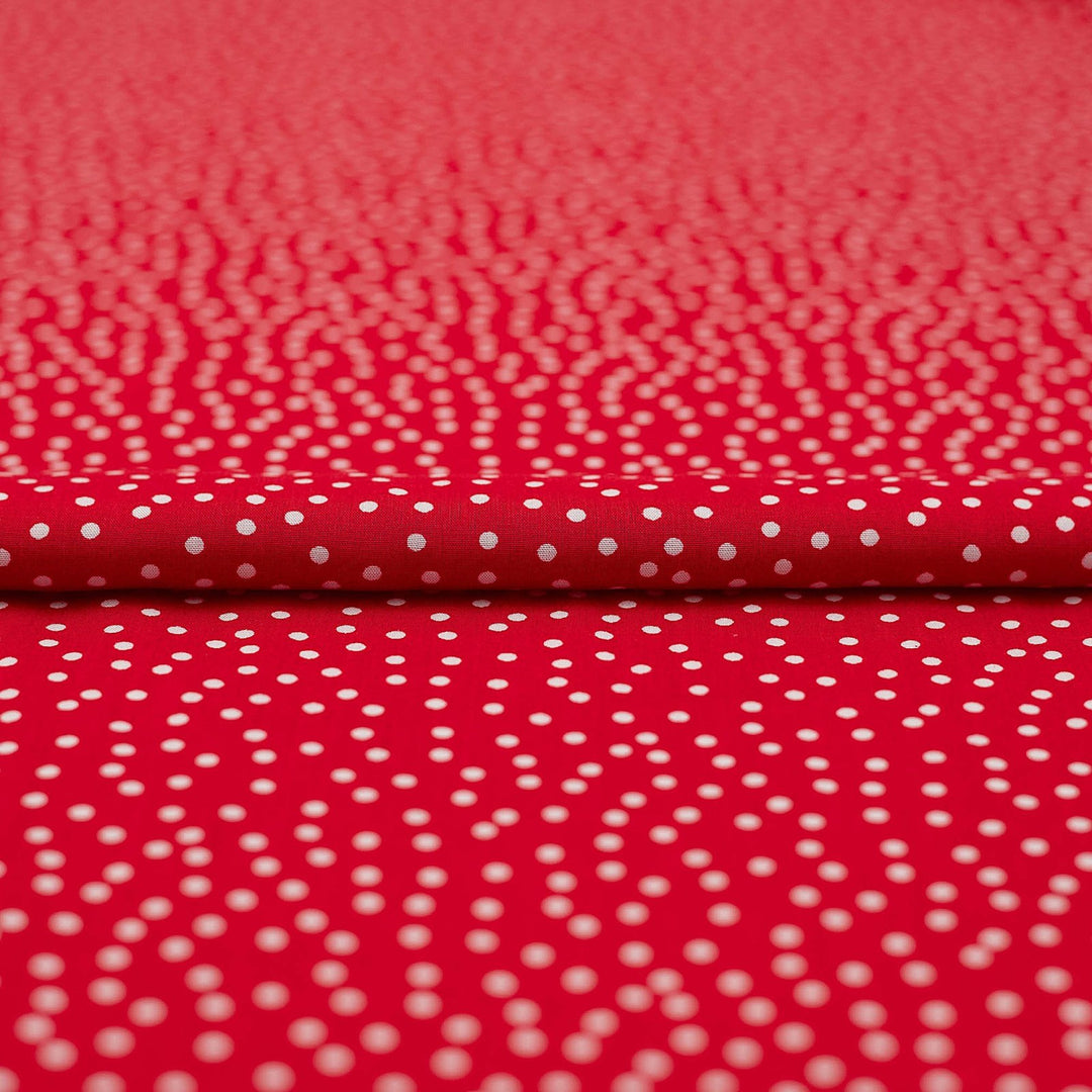 Rayon Challis - "Red & White Polka Dots"