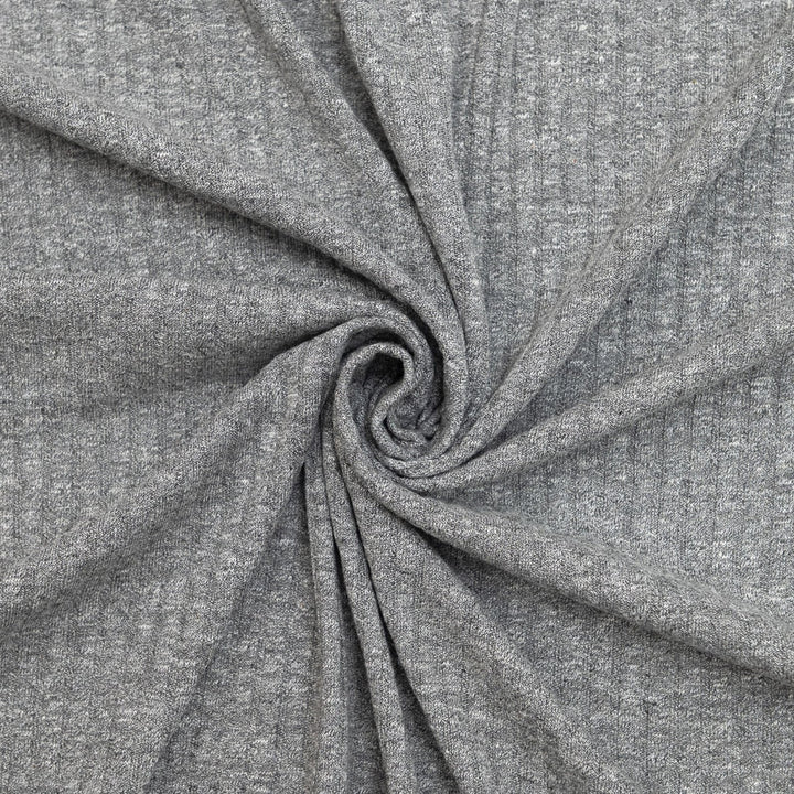 Rib Knit - Rayon Cotton - Grey